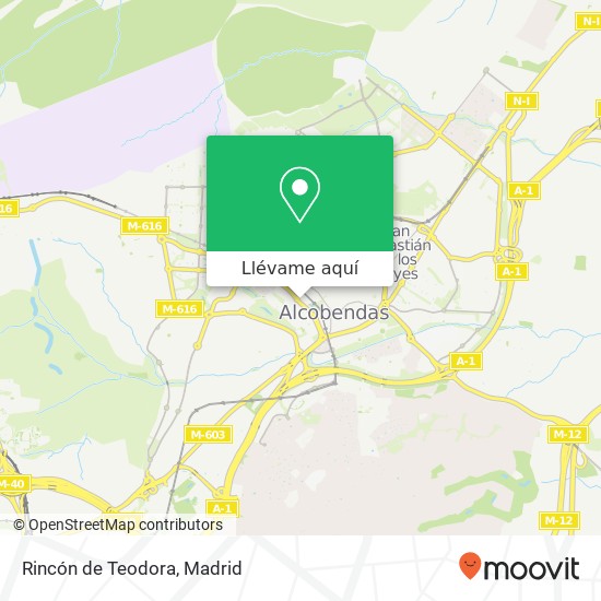 Mapa Rincón de Teodora, Paseo de la Chopera, 64 28100 Alcobendas