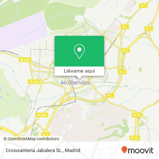 Mapa Croissanteria Jabalera SL., Calle Nuestra Señora del Pilar, 1 28100 Alcobendas