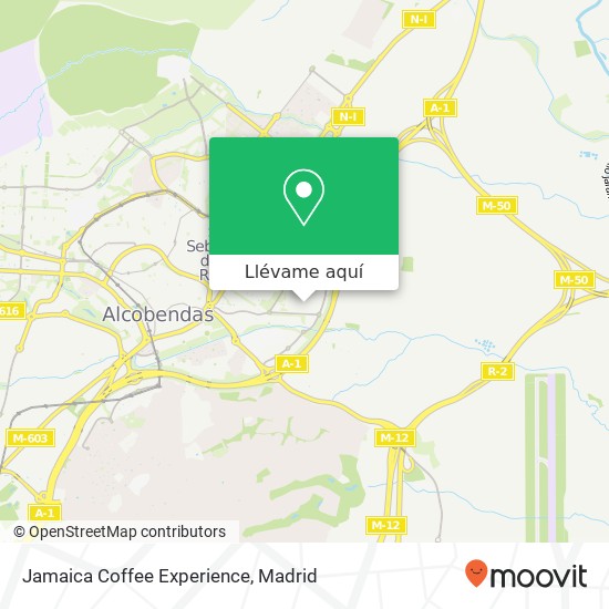 Mapa Jamaica Coffee Experience, Plaza del Comercio 28703 San Sebastián de los Reyes