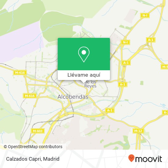 Mapa Calzados Capri, Avenida de Colmenar Viejo, 11 28701 San Sebastián de los Reyes
