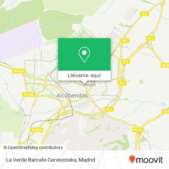 Mapa La Verde Barcafe-Cervezoteka, Calle Sacramento, 3 28701 San Sebastián de los Reyes