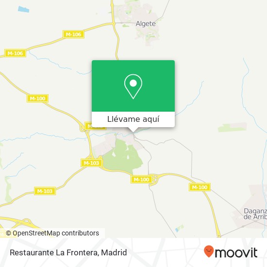Mapa Restaurante La Frontera, Carretera de Cobeña 28863 Cobeña