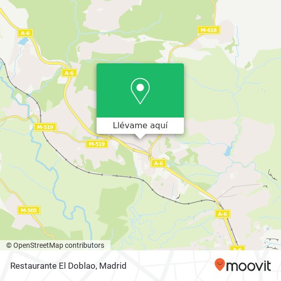 Mapa Restaurante El Doblao, Calle Juan van Halen, 1 28250 Torrelodones