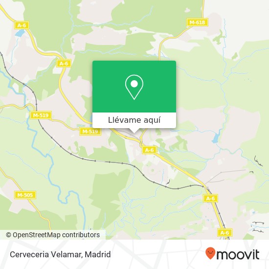 Mapa Cerveceria Velamar, Calle Real, 20 28250 Torrelodones