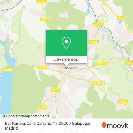 Mapa Bar Karibia, Calle Calvario, 17 28260 Galapagar