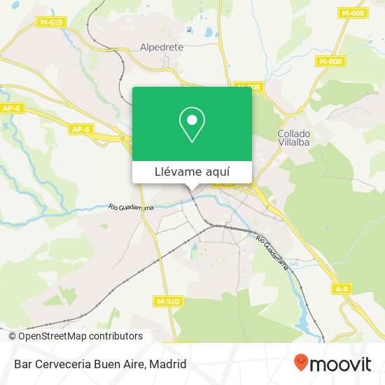 Mapa Bar Cerveceria Buen Aire, Calle Mar Cantábrico, 5 28400 Collado Villalba