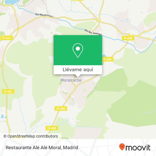 Mapa Restaurante Alé Alé Moral, Avenida Salvador Sánchez Frascuelo, 9 28411 Moralzarzal