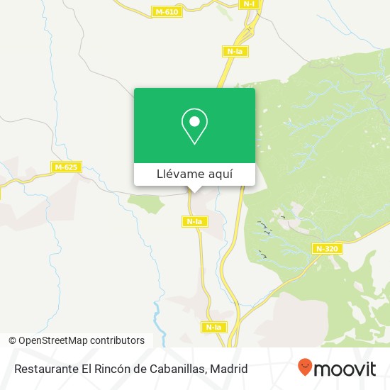 Mapa Restaurante El Rincón de Cabanillas, Calle Real, 75 28721 Cabanillas de la Sierra