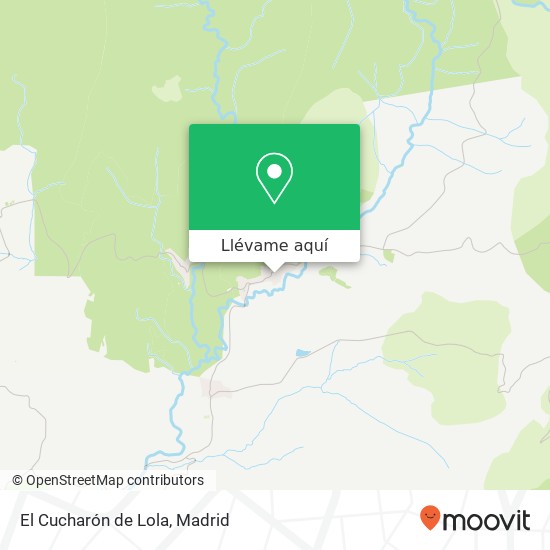 Mapa El Cucharón de Lola, Calle del Pozo, 25 28190 Montejo de la Sierra