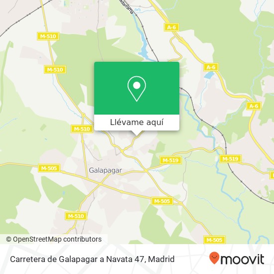 Mapa Carretera de Galapagar a Navata 47