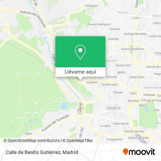Mapa Calle de Benito Gutiérrez