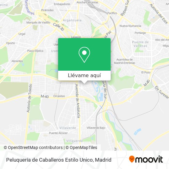 Mapa Peluquería de Caballeros Estilo Unico