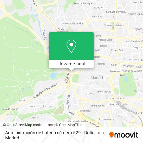 Mapa Administración de Lotería número 529 - Doña Lola