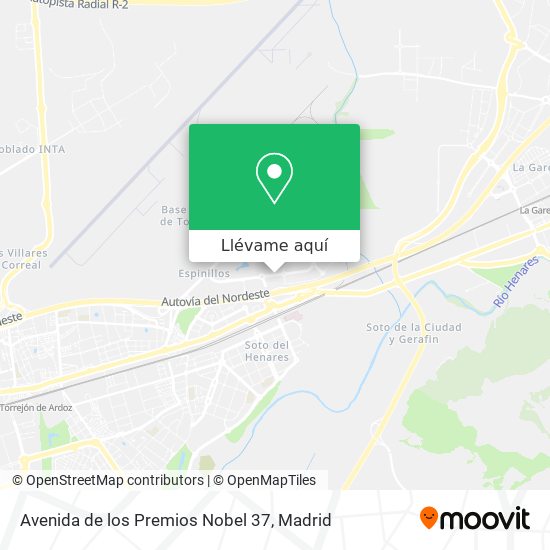 Mapa Avenida de los Premios Nobel 37