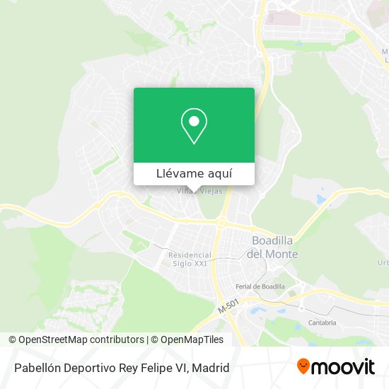 Mapa Pabellón Deportivo Rey Felipe VI