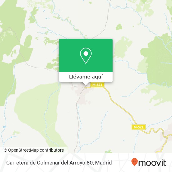 Mapa Carretera de Colmenar del Arroyo 80