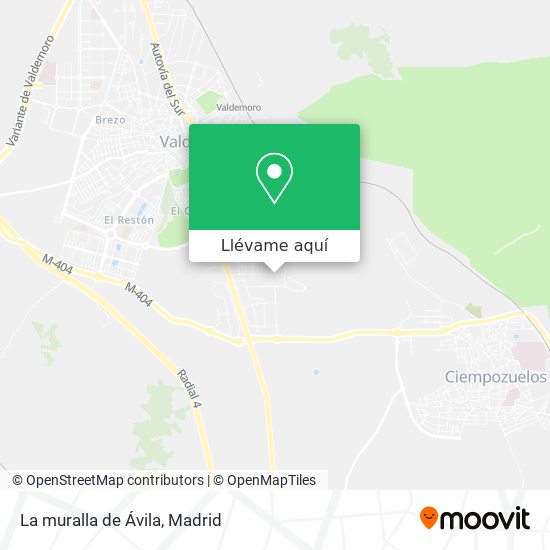 Mapa La muralla de Ávila