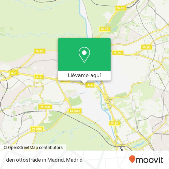 Mapa den ottostrade in Madrid