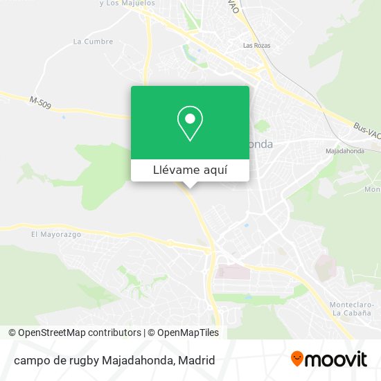 Mapa campo de rugby Majadahonda