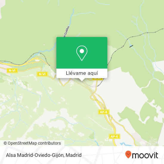 Mapa Alsa Madrid-Oviedo-Gijón