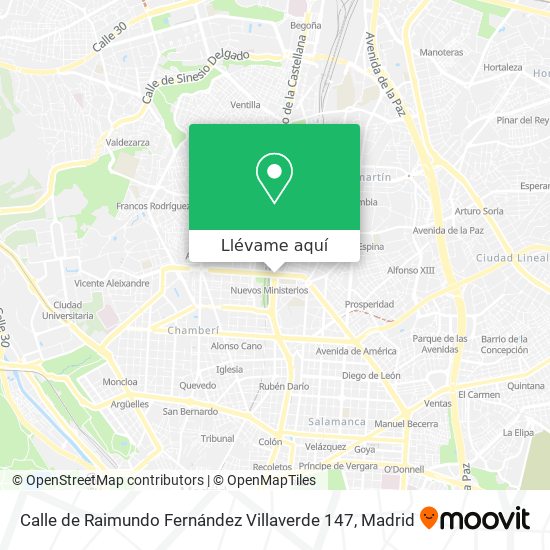 Mapa Calle de Raimundo Fernández Villaverde 147