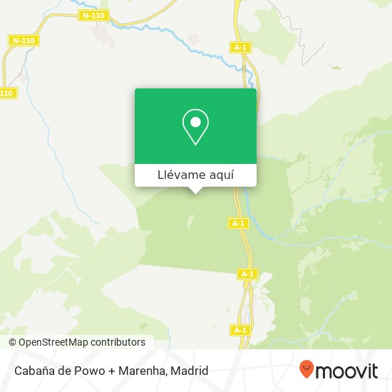 Mapa Cabaňa de Powo + Marenha