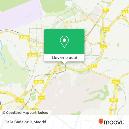 Mapa Calle Badajoz 9