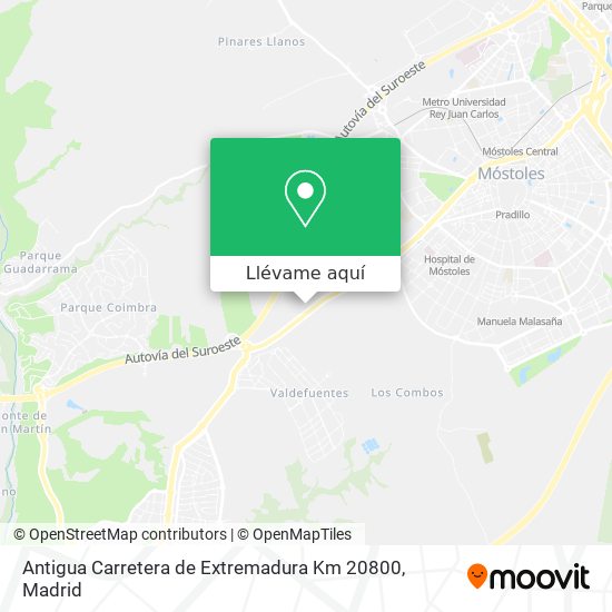 Mapa Antigua Carretera de Extremadura Km 20800