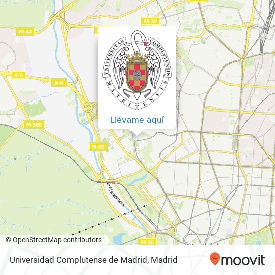Mapa Universidad Complutense de Madrid