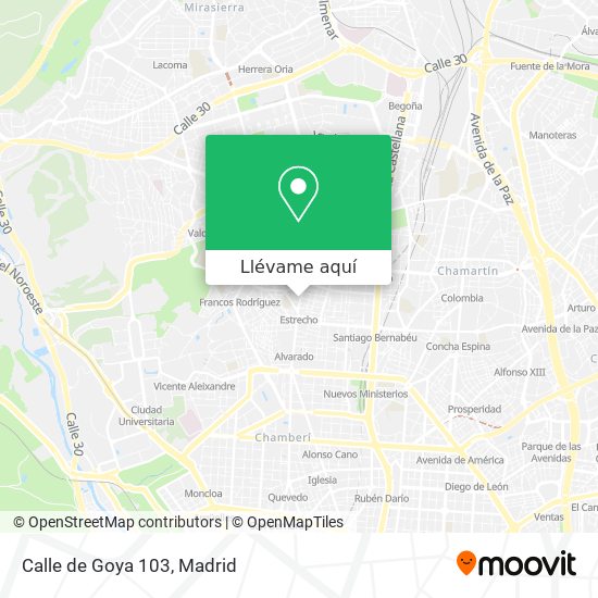 Mapa Calle de Goya 103
