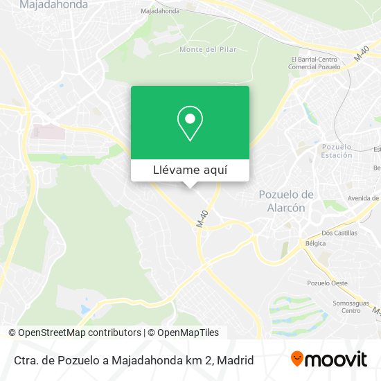 Mapa Ctra. de Pozuelo a Majadahonda km 2
