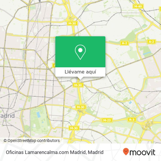 Mapa Oficinas Lamarencalma.com Madrid
