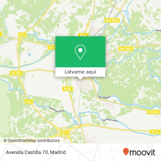 Mapa Avenida Castilla 70