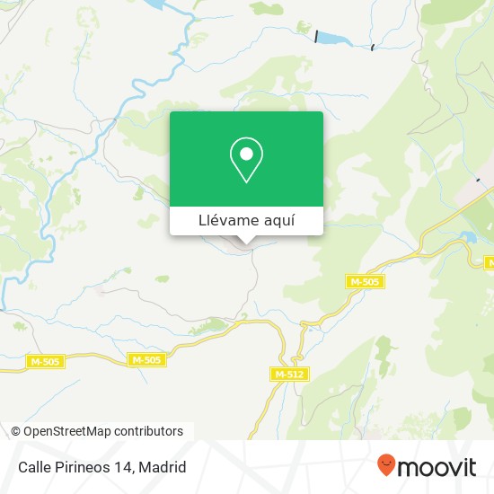 Mapa Calle Pirineos 14