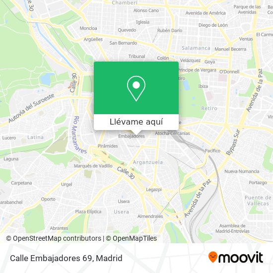 Mapa Calle Embajadores 69