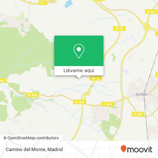 Mapa Camino del Monte