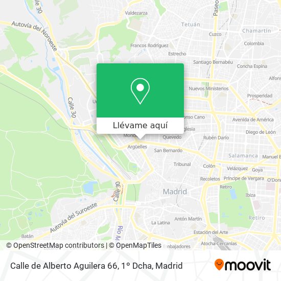 Mapa Calle de Alberto Aguilera 66, 1º Dcha