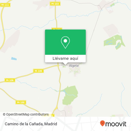 Mapa Camino de la Cañada