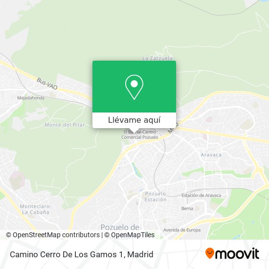 Mapa Camino Cerro De Los Gamos 1