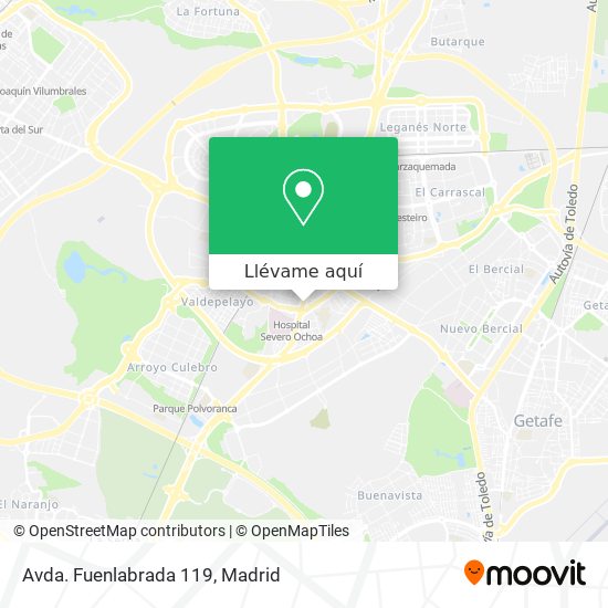 Mapa Avda. Fuenlabrada 119