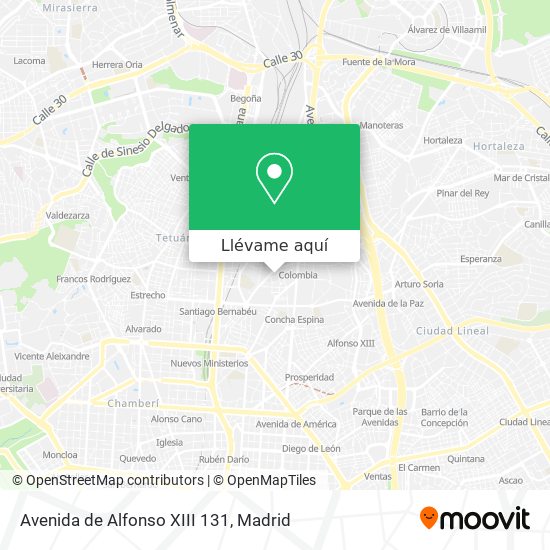 Mapa Avenida de Alfonso XIII 131