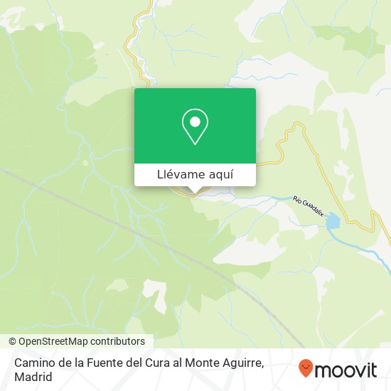 Mapa Camino de la Fuente del Cura al Monte Aguirre