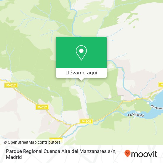 Mapa Parque Regional Cuenca Alta del Manzanares s / n