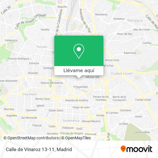 Mapa Calle de Vinaroz 13-11