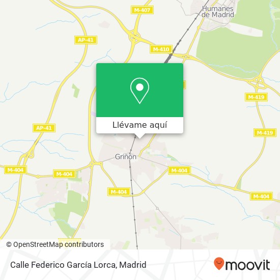 Mapa Calle Federico García Lorca