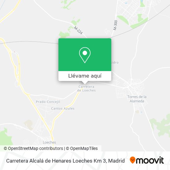 Mapa Carretera Alcalá de Henares Loeches Km 3
