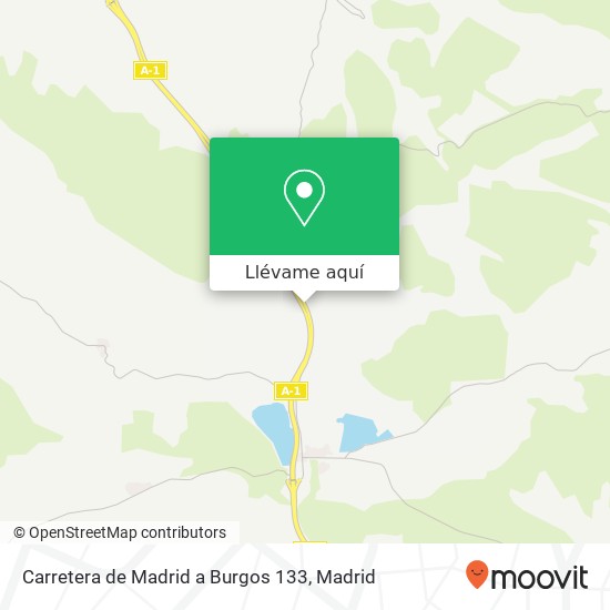 Mapa Carretera de Madrid a Burgos 133
