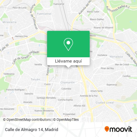 Mapa Calle de Almagro 14