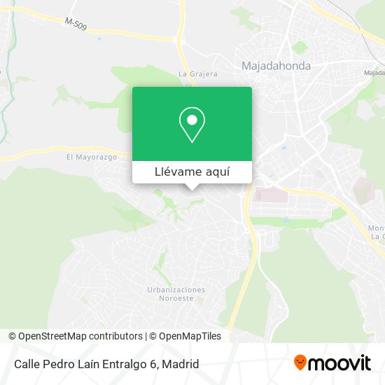 Mapa Calle Pedro Laín Entralgo 6