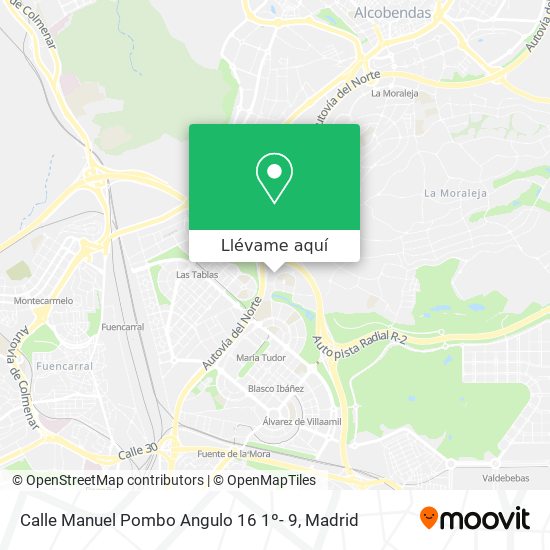 Mapa Calle Manuel Pombo Angulo 16 1º- 9